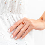 ESSENTIALS Link Chain Amber Bracelet- Bracelets- Baltic Beauty