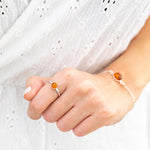 ESSENTIALS Mini Amber Stacking Ring- Rings- Baltic Beauty