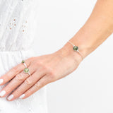ESSENTIALS Green Amber Link Chain Bracelet- Bracelets- Baltic Beauty