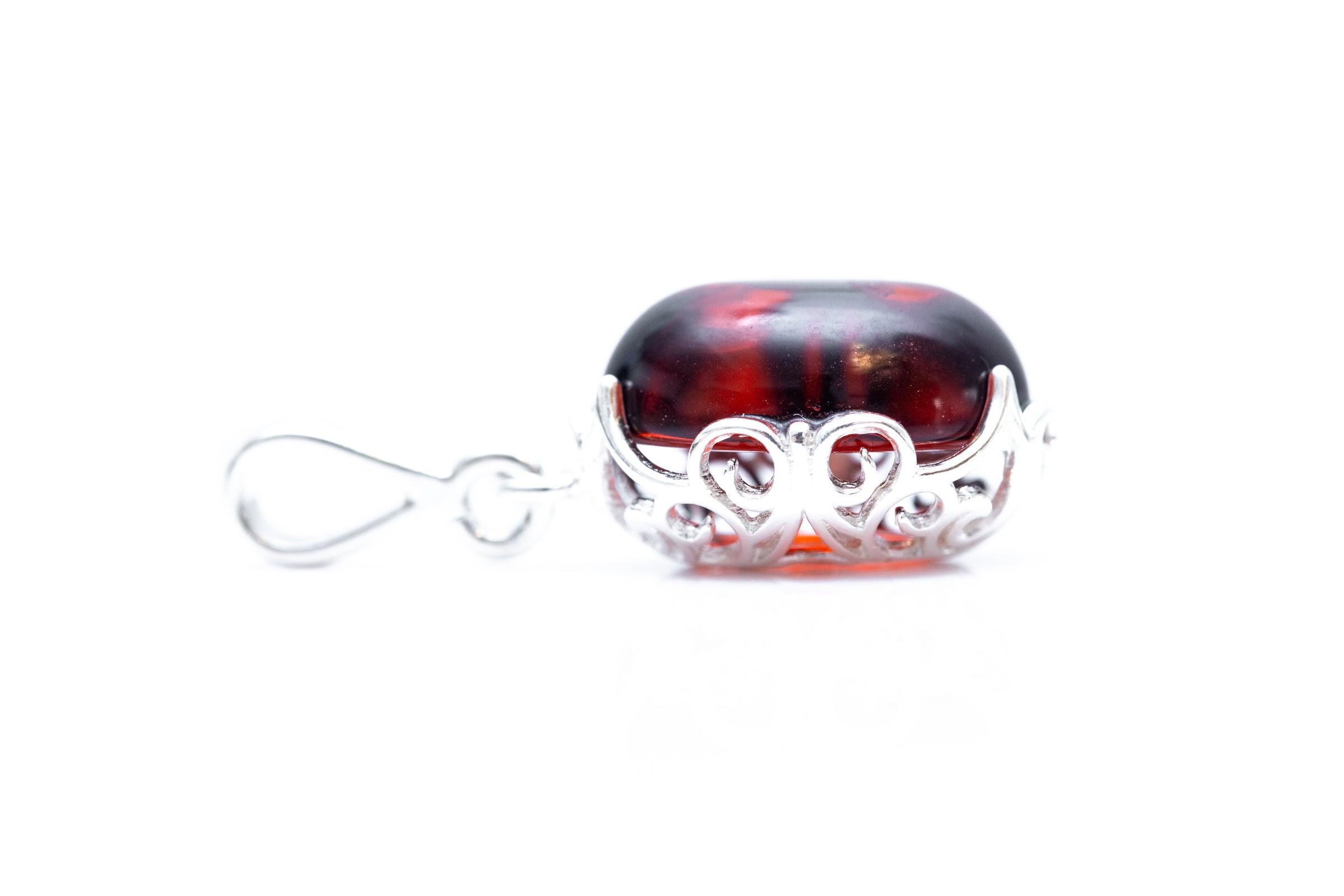 Demi Cherry Amber Drop Pendant- Necklaces- Baltic Beauty