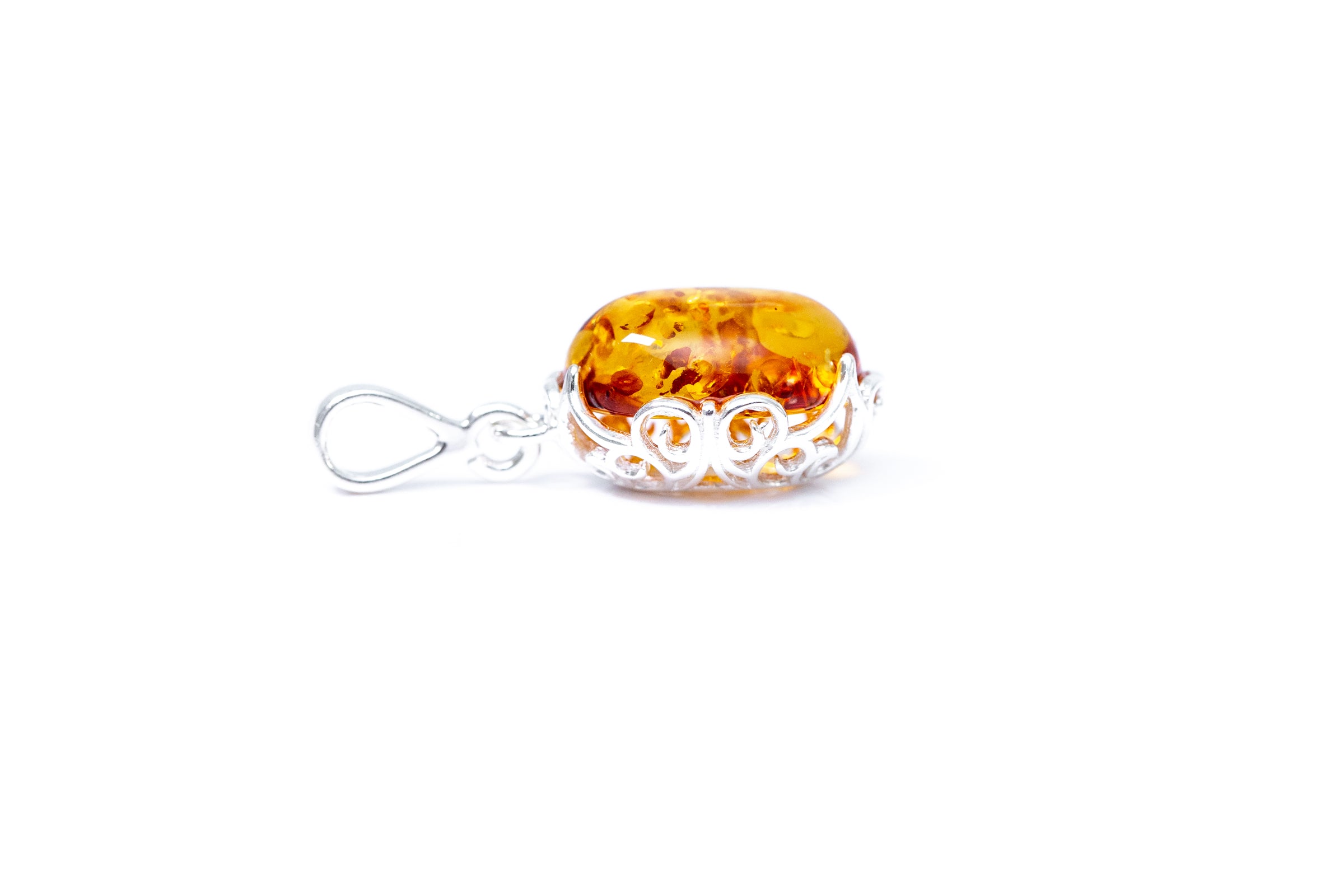 Demi Amber Drop Pendant- Necklaces- Baltic Beauty