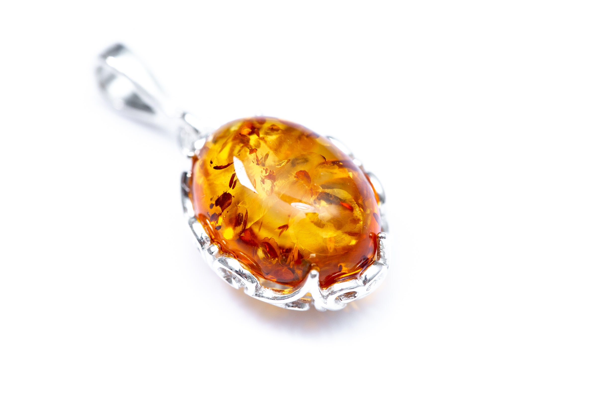 Demi Amber Drop Pendant- Necklaces- Baltic Beauty