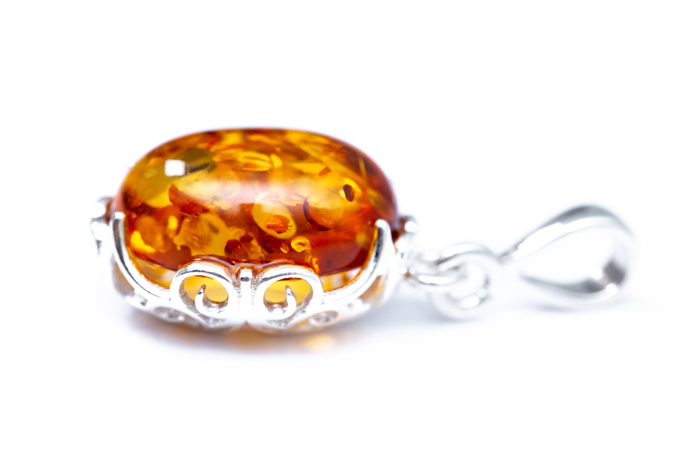 Demi Amber Drop Pendant- Necklaces- Baltic Beauty