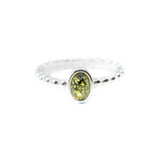 Green Amber Bubble Stacking Ring- Rings- Baltic Beauty