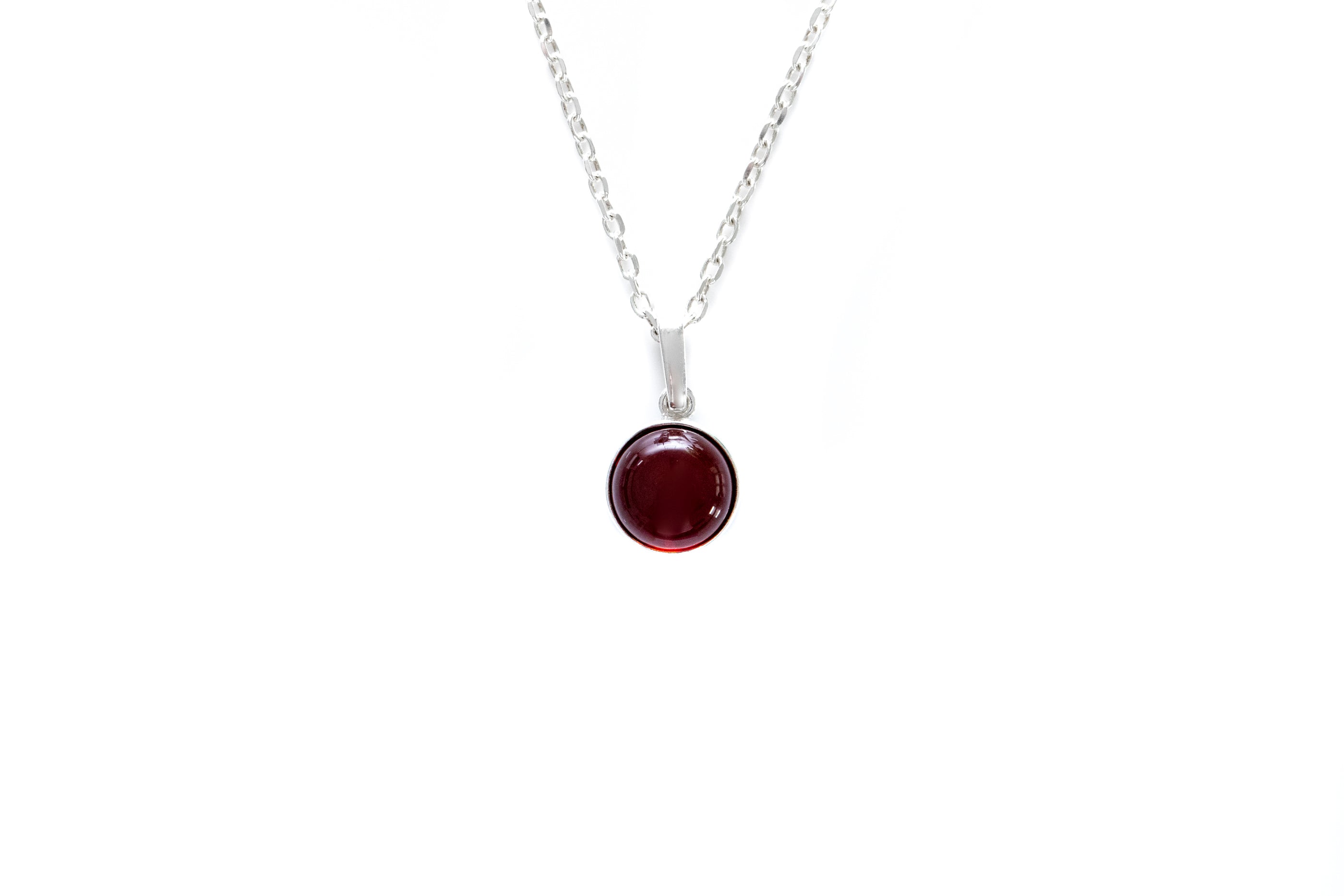 ESSENTIALS Mini Cherry Amber Pendant- Necklaces- Baltic Beauty