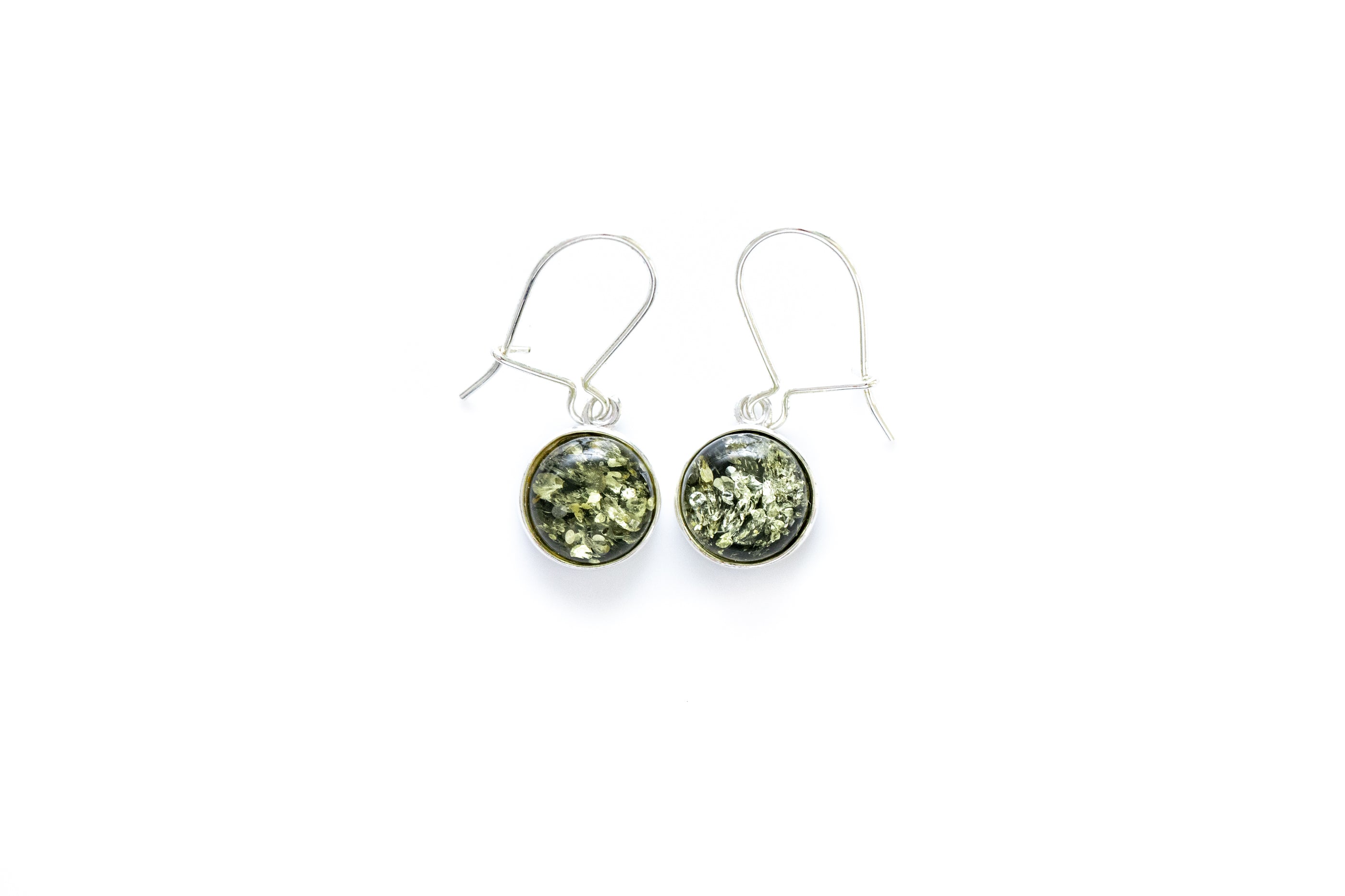 ESSENTIALS Green Amber Drop Earrings- Earrings- Baltic Beauty