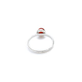 ESSENTIALS Mini Cherry Red Amber Stacking Ring- Rings- Baltic Beauty