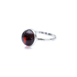 ESSENTIALS Cherry Red Amber Solitaire Ring- Rings- Baltic Beauty
